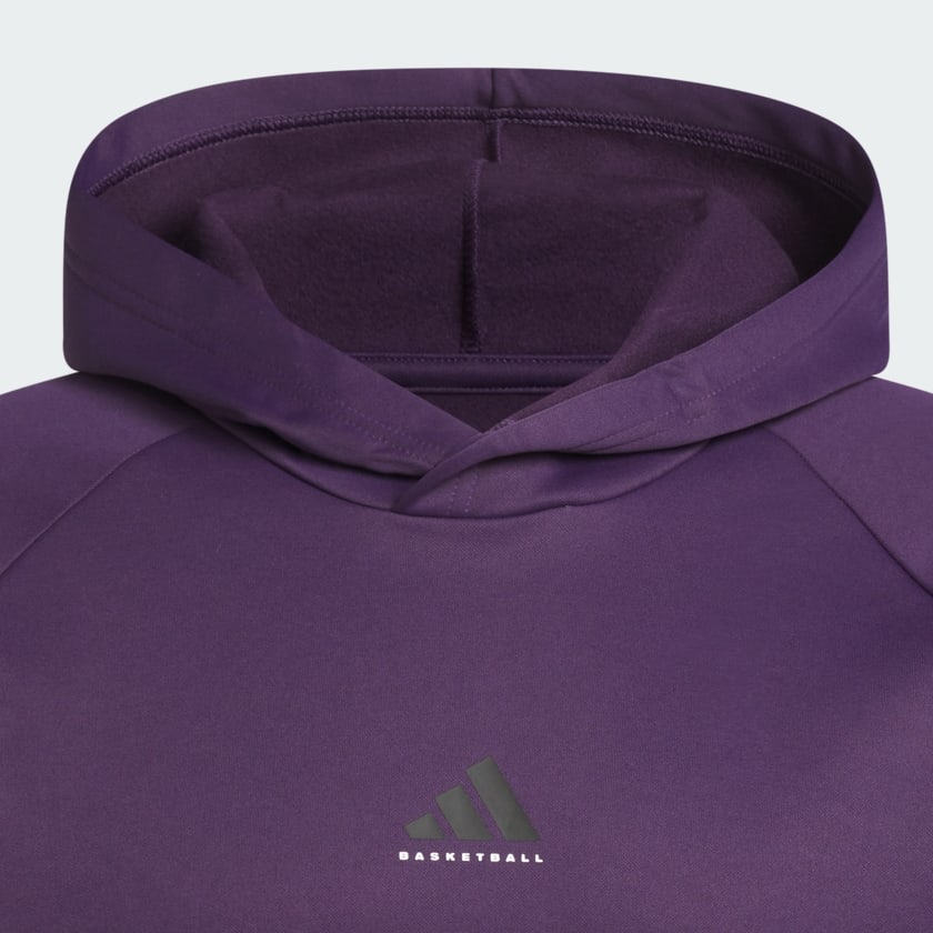 Roxo Moletom com capuz Adidas Basketball Crazy Warm Fleece