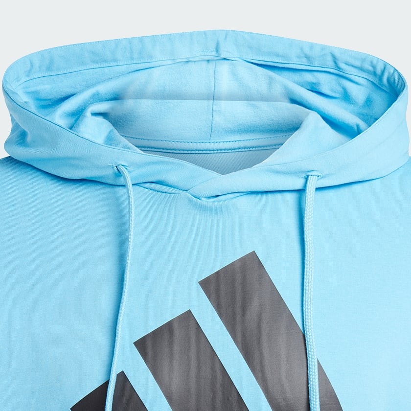Azul Moletom Capuz Essentials Logo