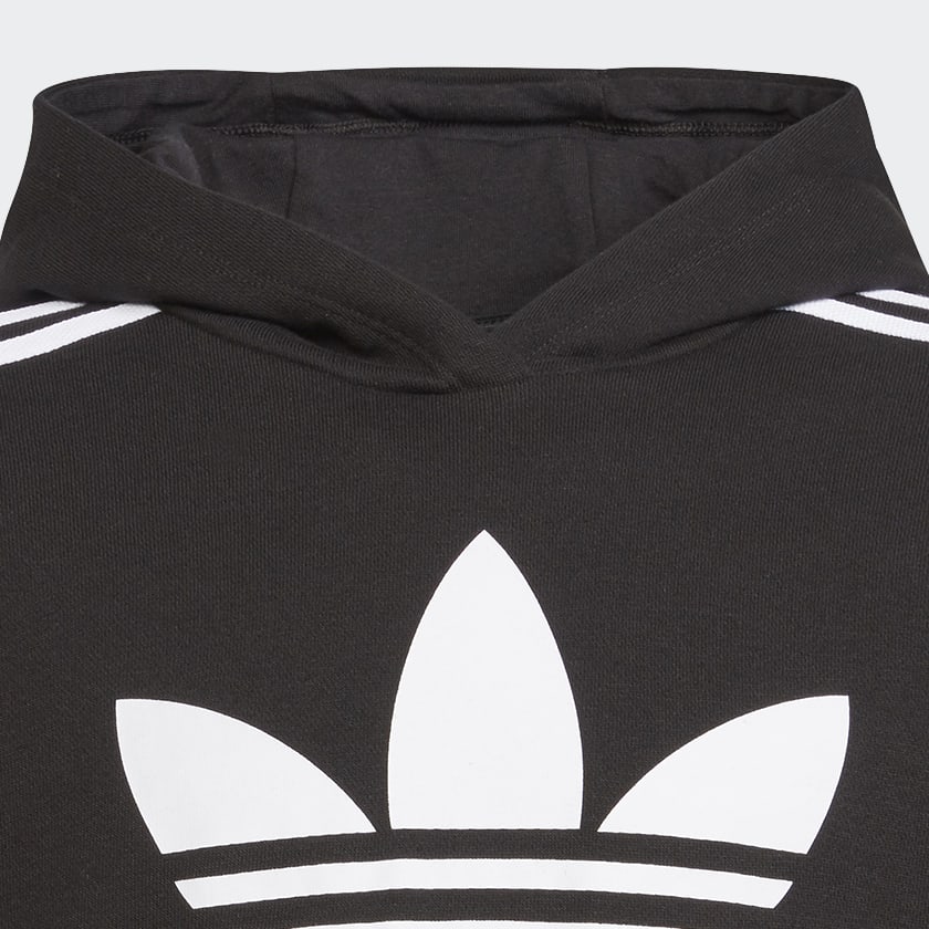 noir Sweat-shirt à capuche Adicolor Cropped