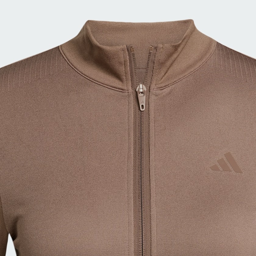 Marrone Giacca in maglia con zip integrale da allenamento Essentials