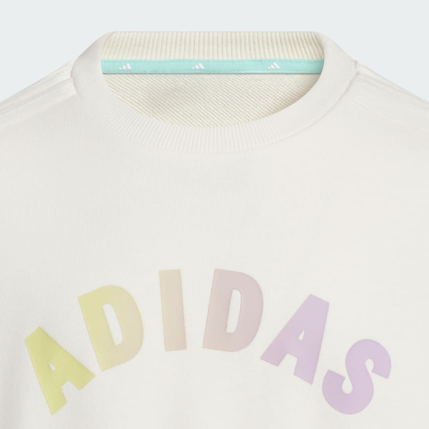 ホワイト ガールズ スウェット ルーズフィット クルーネック プルオーバー キッズ