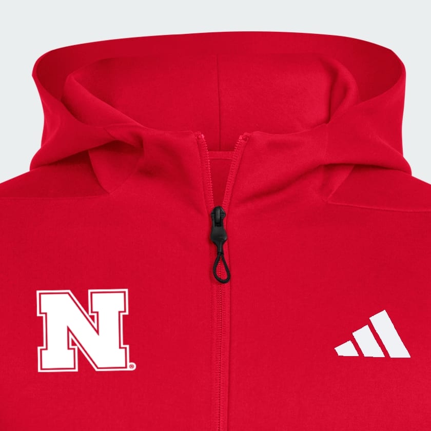 Nebraska Cornhuskers Full Zip Player Travel ZNE Hoodie