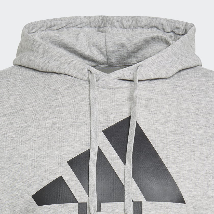 Gris Buzo con Capucha Essentials Felpa Logo Grande