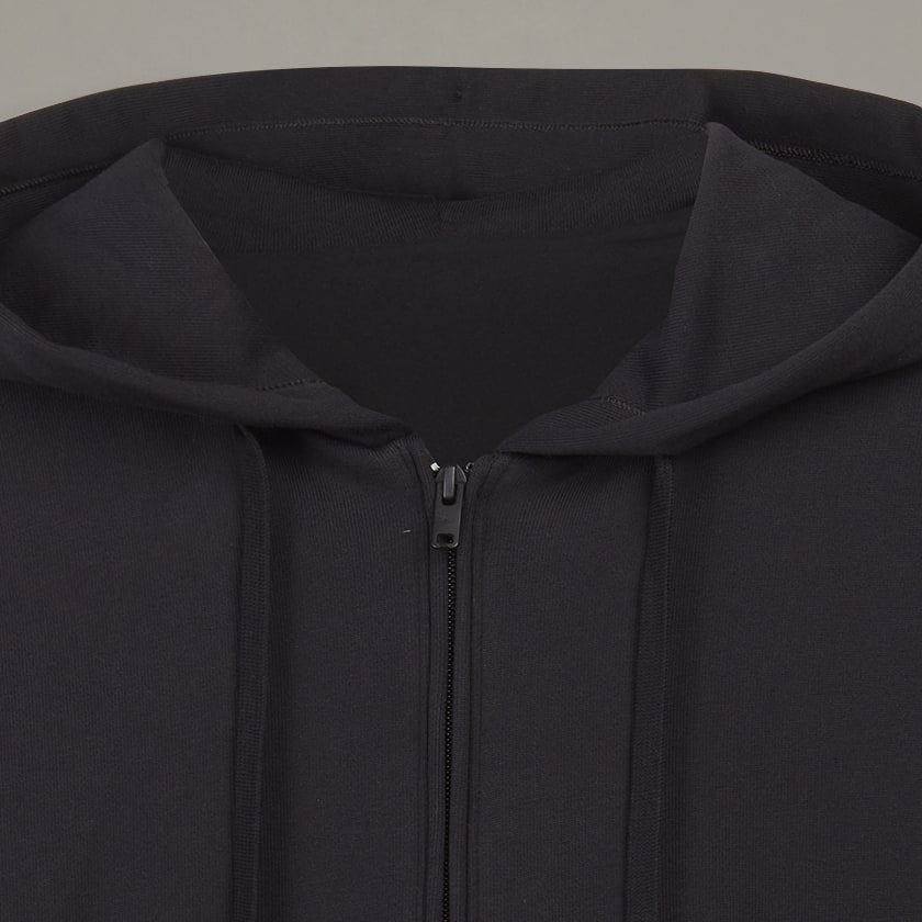 Black Y-3 Organic Cotton Terry Zip Hoodie