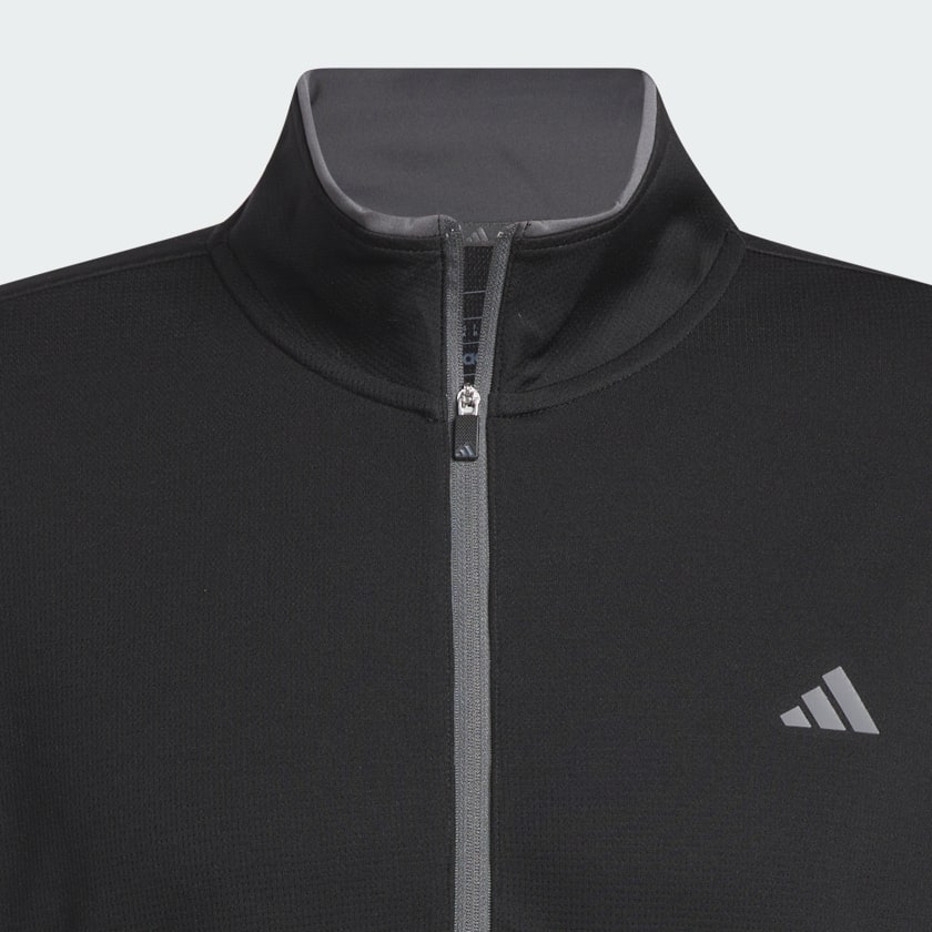 Preto Camisola Leve de Meio-fecho