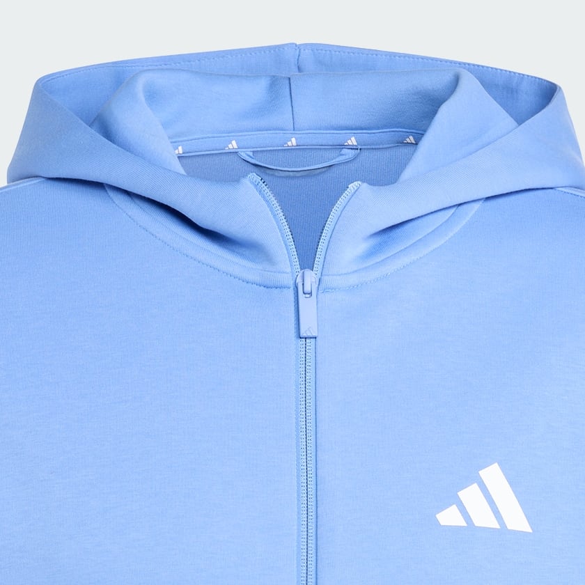 Blue Future Icons 3-Stripes Full-Zip Hoodie