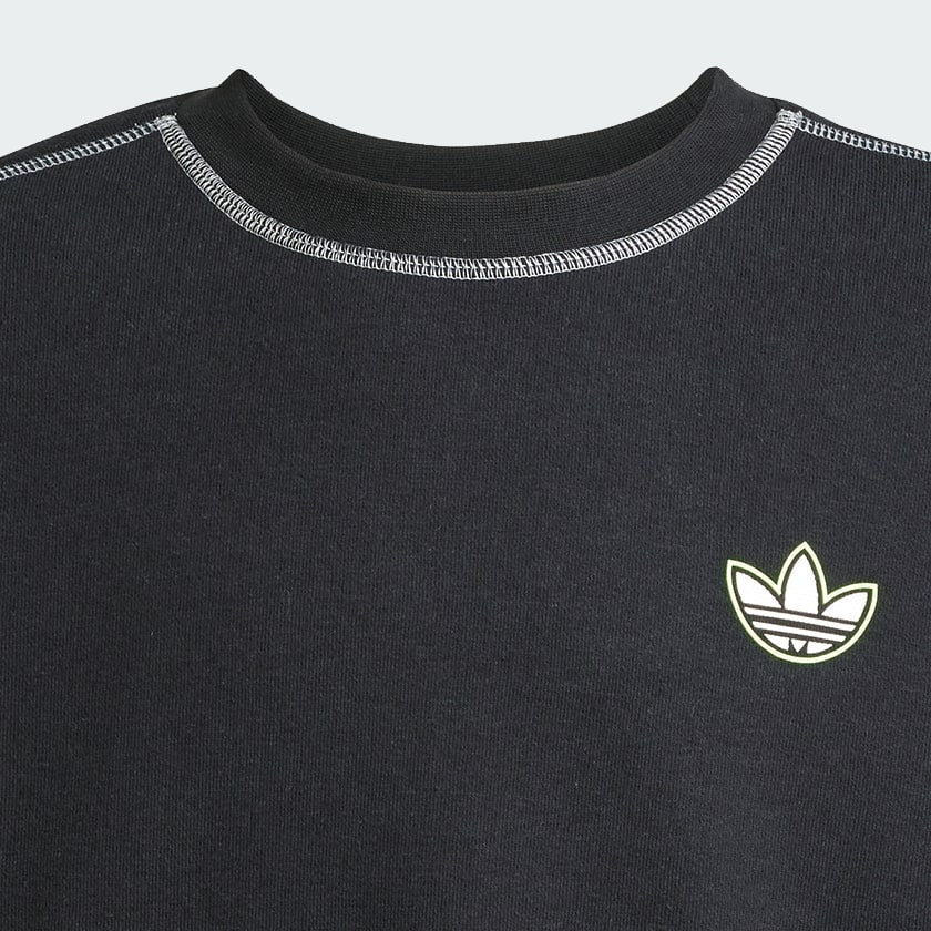 Negro Playera Logo Play de Cuello Redondo para Niños