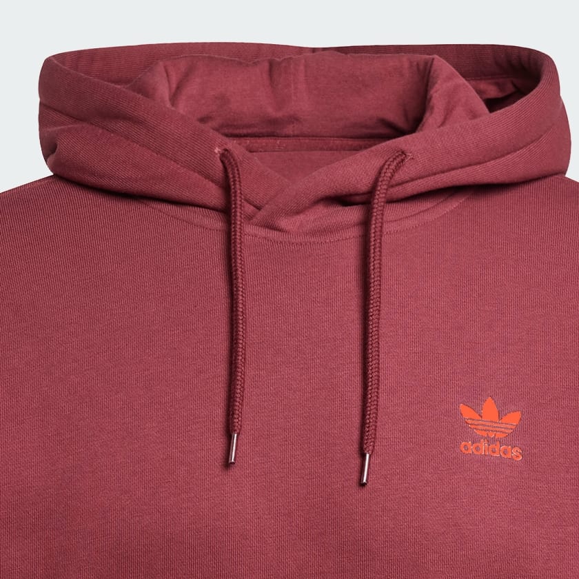 Burgundy Trefoil Essentials hættetrøje