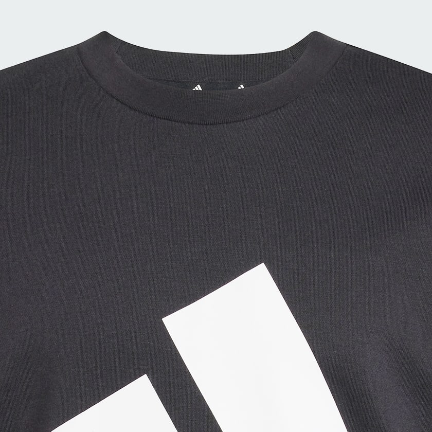 Preto Sweatshirt em Moletão Essentials