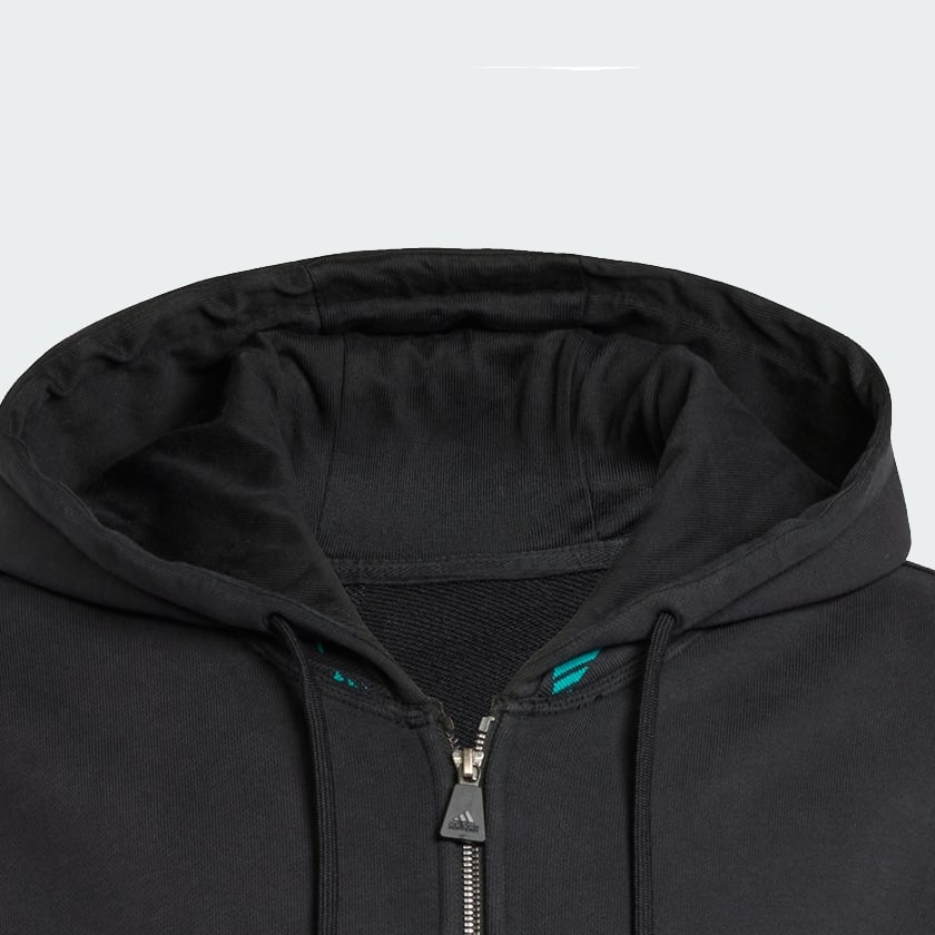 Negro Sudadera con Gorro y Cierre Equipment Tela Fleece