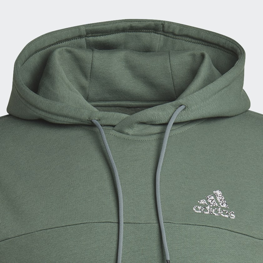 Verde Camisola com Capuz em Fleece Badge of Sport Stadium