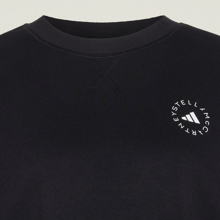 Negro Sudadera holgada adidas by Stella McCartney