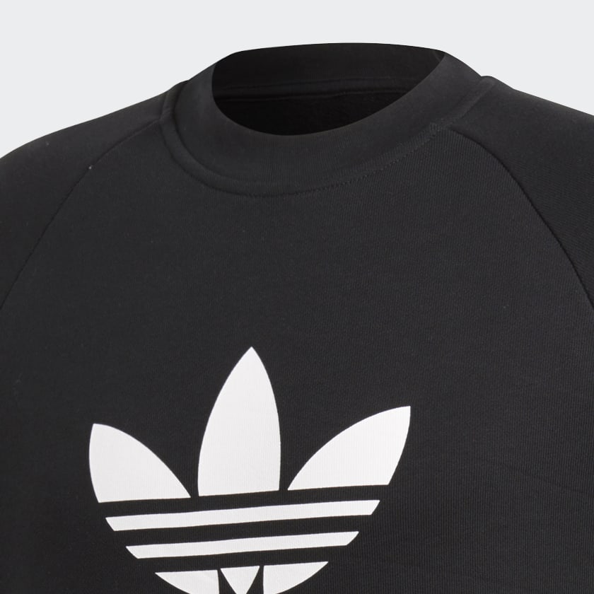 noir Sweat-shirt Trefoil Warm-Up Crew