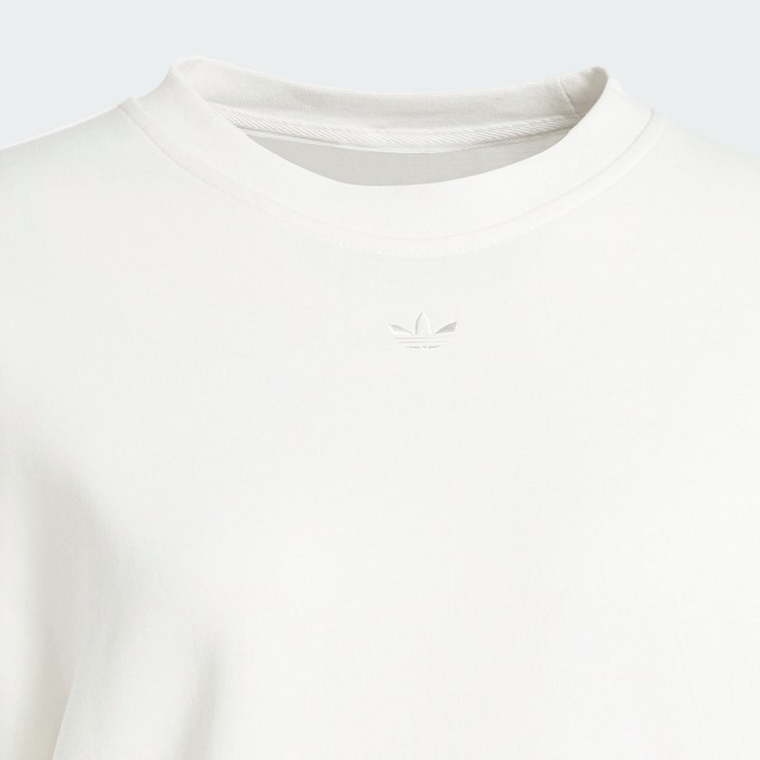 Blanc Sweat-shirt ruché ample 3 bandes
