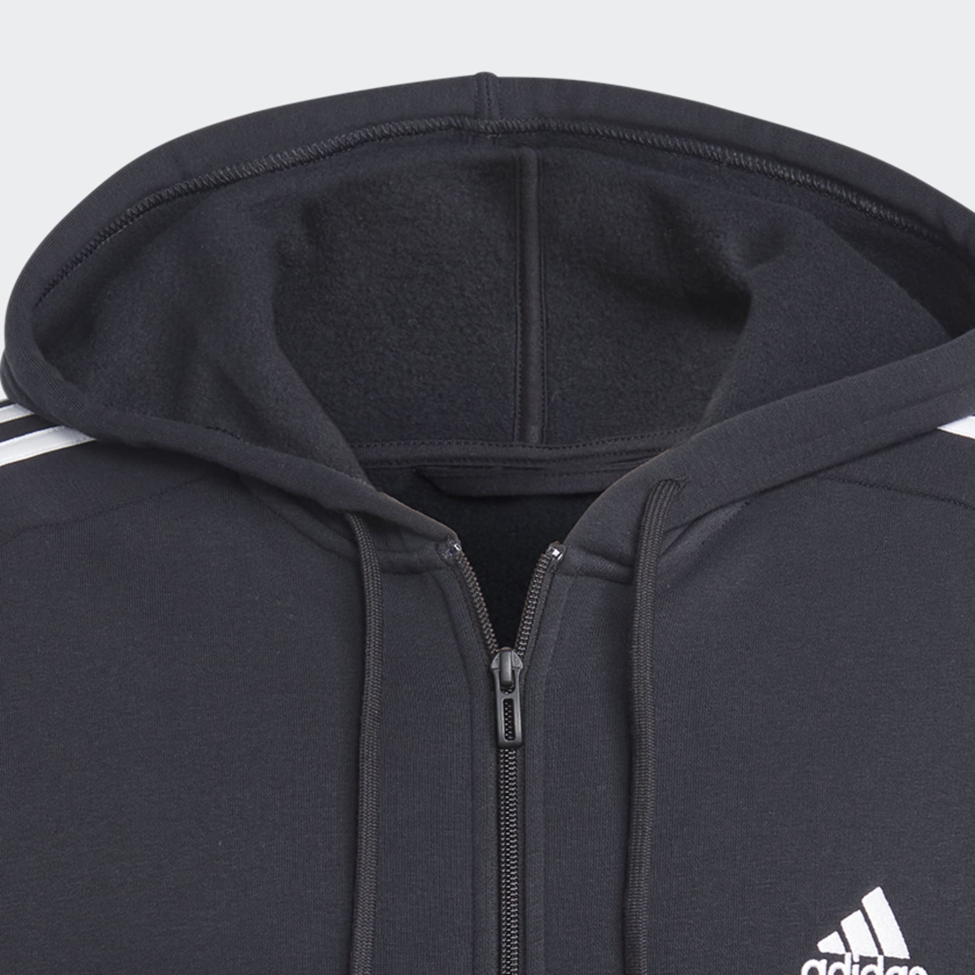 Essentials Fleece 3-Stripes Full-Zip Hoodie