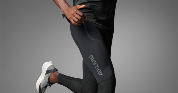 アディダス アディゼロ ランニング ロングレギンス - ブラック