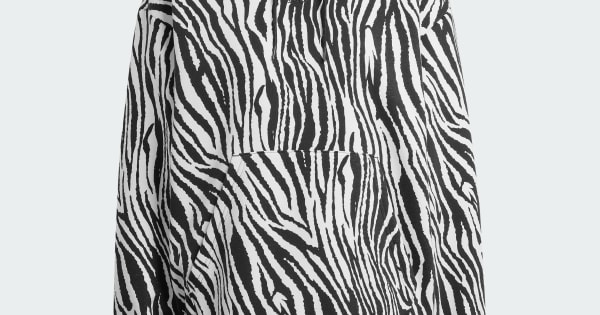 adidas Allover Zebra Animal Print Essentials Hoodie - White