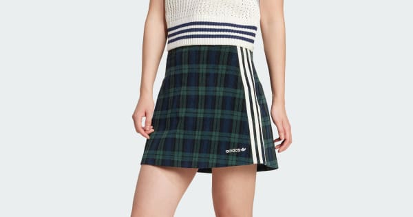 アディダス コーデュロイ タータンスカート - ブルー | アディダス