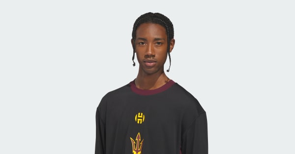 ASUです adidas NCAA ASU x HARDEN LONG SLEEVE TEE - Black | Free Shipping