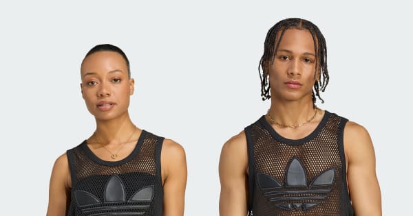 adidas x Jeremy Scott Mesh Tank Top - Black | Free Shipping with