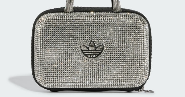 アディダス ラインストーン クラッチバッグ - シルバー | アディダス