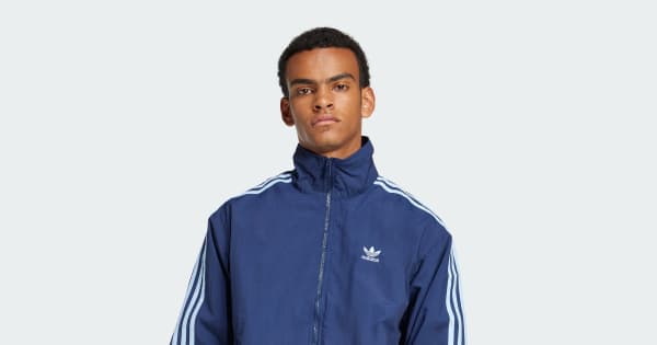 adidas Adicolor Woven Firebird Track Top - Blue | Free