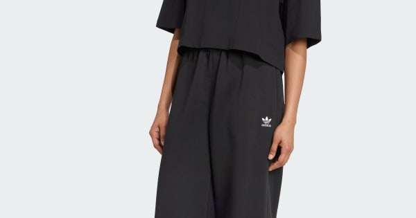 Pantalon large molleton Essentials - Noir adidas | adidas France