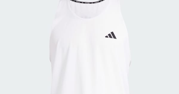 adidas Own The Run Tank Top - White | Free Shipping with adiClub