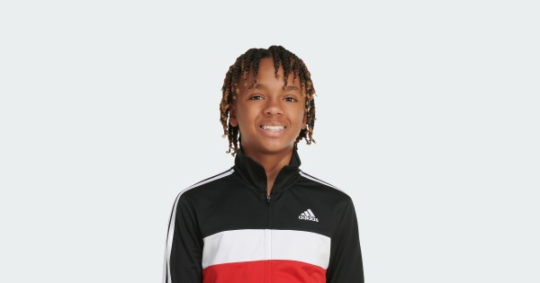 adidas Colorblock Tricot Jacket - Black | Kids' Training