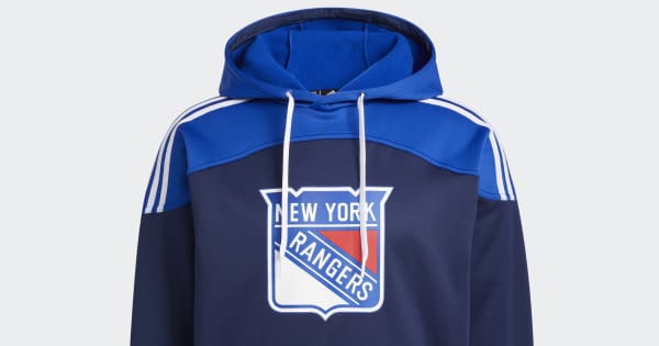 adidas Rangers 22 NHL Pullover Hoodie - Blue | Free Shipping with