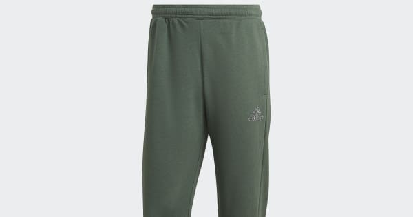 adidas Stadium Fleece Badge of Sport Cuffed Pants - Green | Free