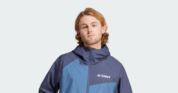 アディダス テレックス マルチ 2層構造 RAIN. RDYジャケット - ブルー