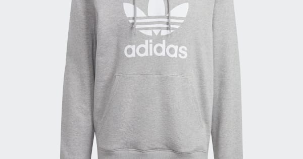 adidas Adicolor Classics Trefoil Hoodie Grey Free Shipping