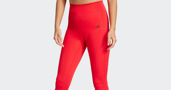 adidas Optimé Full-Length Leggings - Red | adidas India