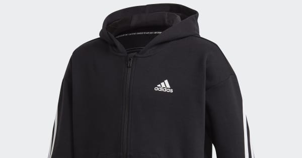 adidas 3-Stripes Full-Zip Hoodie Black adidas Philippines