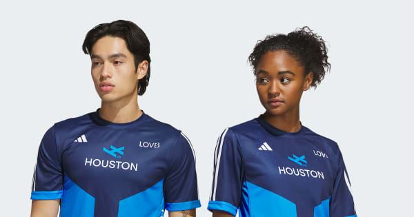 adidas x LOVB Houston Jersey - Blue | Free Shipping with adiClub