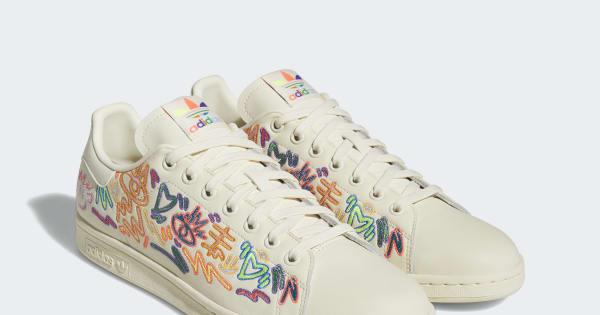 adidas Stan Smith Pride Shoes White Free Shipping with adiClub - Main Image