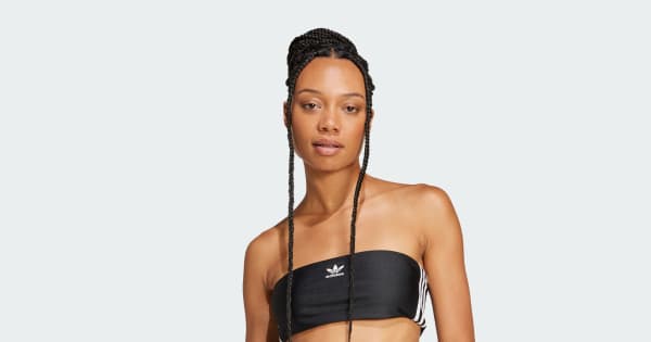 adidas Adicolor 3-Stripes Tube Top - Black | Free Shipping with