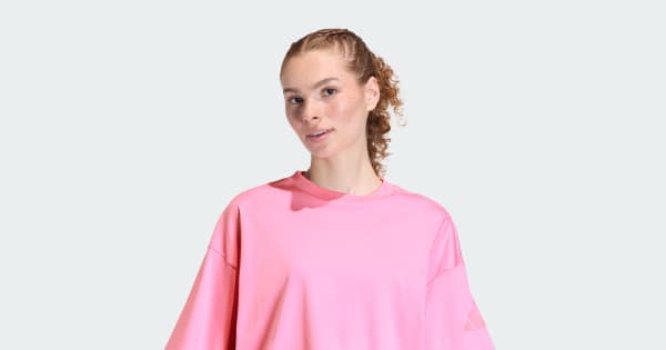 adidas Soft Lux Loose Tee - Pink | Free Shipping with adiClub adidas Soft Lux Loose Tee - Pink | Free Shipping with adiClub