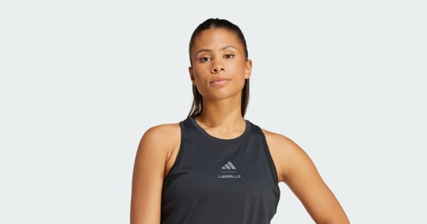 アディダス Les Mills グラフィック タンクトップ - ブラック