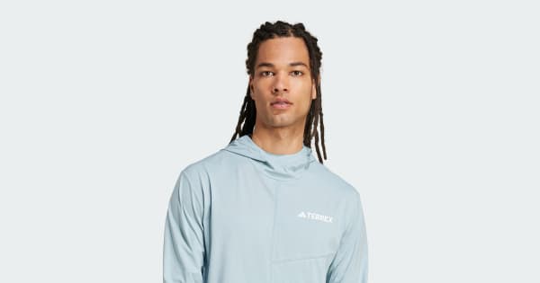 トップス tt adidas Terrex Multi Climacool Hooded Long Sleeve Top - Grey | Free