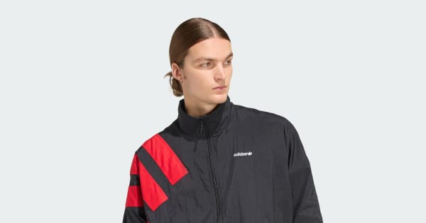 adidas ARCHIVE BLOCKED TRACK TOP - Black | Free Shipping with adiClub