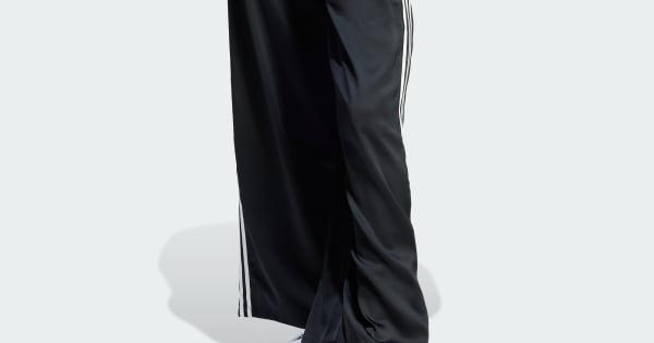 パンツ adidas SATIN WIDE LEG PANTS adidas Adicolor Satin Wide Leg Track Pants - Black | Free
