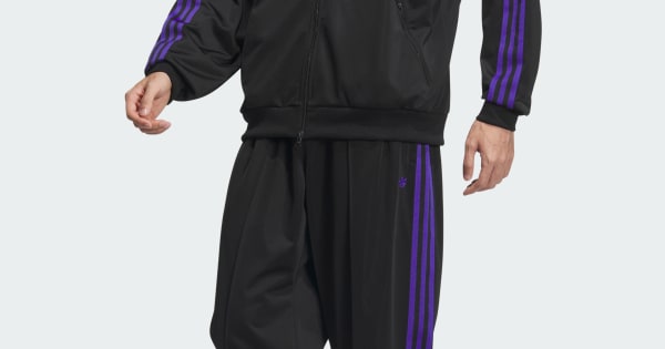 新品 タグ adidas セットアップ ジャージ XL 黒 紫 トラック ワイド adidas アディダス ジャージ セットアップ 黒 紫｜Yahoo!フリマ（旧