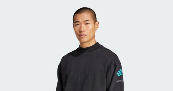 adidas Equipment Long Sleeve Graphic Tee - Black | Free Shipping