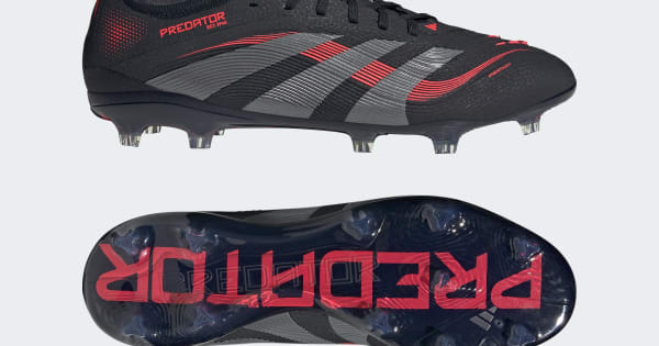 adidas Predator Pro Firm Ground Cleats - Black | Free Shipping