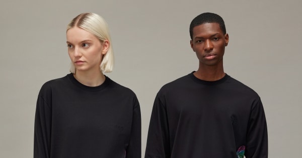 アディダス Y-3 GRAPHIC LONG SLEEVE TEE - ブラック | アディダス