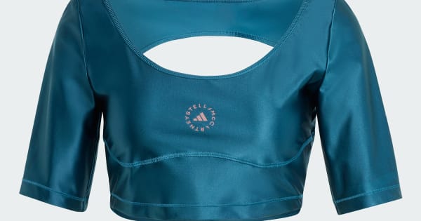 adidas by Stella McCartney Crop Top - Blue | Free Shipping with