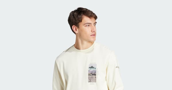 ナショナル アディダス ©ナショナル ジオグラフィック 長袖グラフィックTシャツ