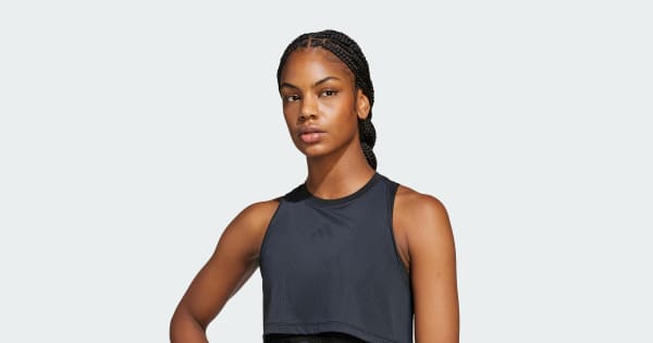 adidas Cool Intensity 2-in-1 Workout Tank Top - Black | Free